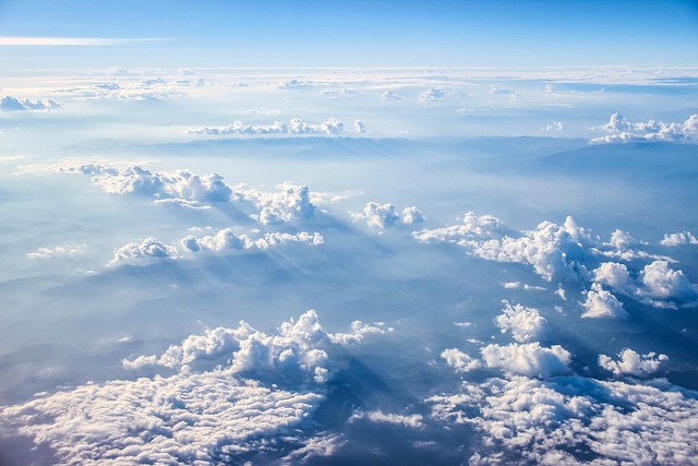 clouds on the world, sky, cloud, blue sky, cloudscape, blue, white, fluffy, beautiful landscape, peaceful, nature, atmosphere
